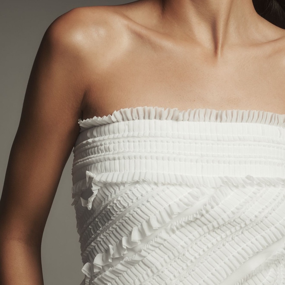Anthropologie by Endless Rose Dress Strapless Fitted Mini SIZE MEDIUM NEW - Picture 4 of 8